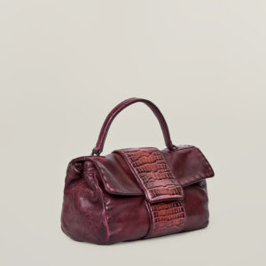 Keiko – borsa a tracolla con patta in coccodrillo