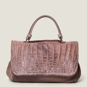 Croco – borsa a mano in coccodrillo pietra